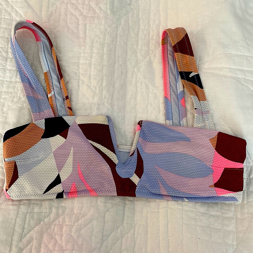 Aerie Swim Top/Bandeau/Multicolor/Size S